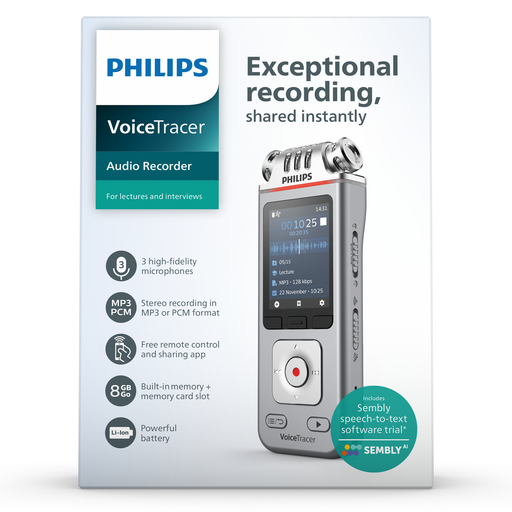 Philips DVT4115 VoiceTracer Lecture Recorder