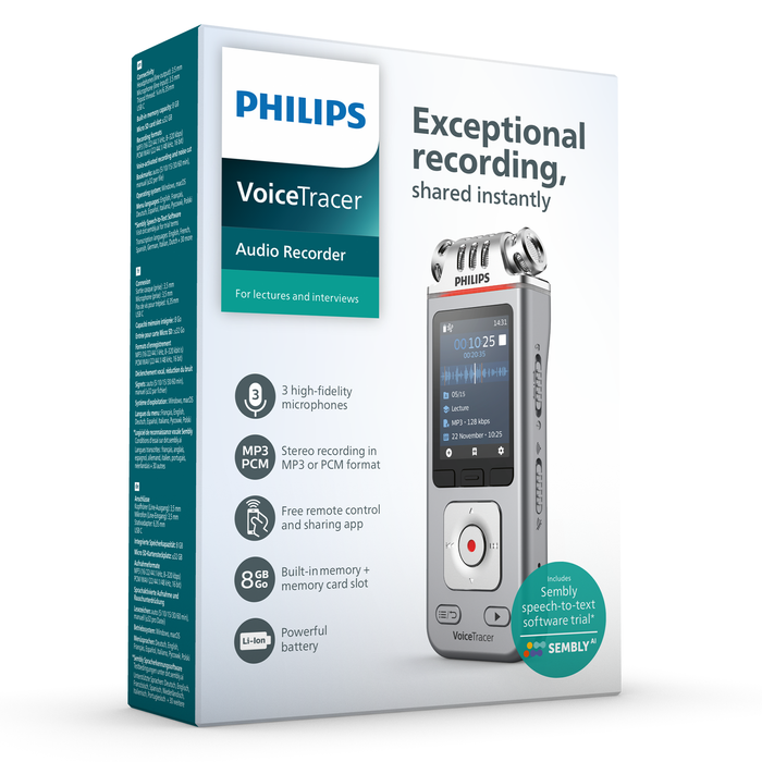 Philips DVT4115 VoiceTracer Lecture Recorder