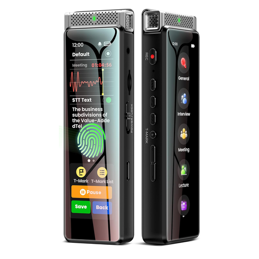 Speak-IT R1 Digital Voice Recorder with built-in Speech to Text 72GB & Password Protection