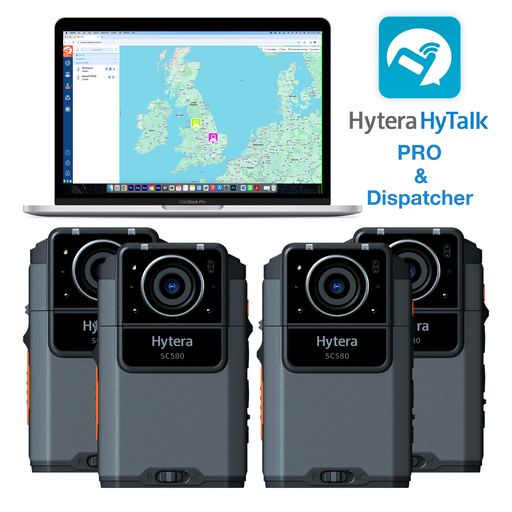 Hytera SC580 32GB Infrared Body Camera with HyTalk Pro 4-pack PLUS Dispatcher