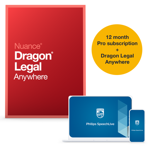 SpeechLive Pro Business Package + Dragon Legal Anywhere (Single-user, 12 Month Subscription)