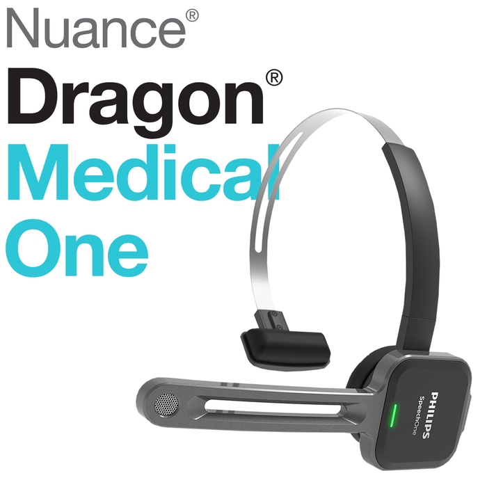 Philips PSM6300 SpeechOne Headset with Nuance Dragon Medical One 12 Month Subscription